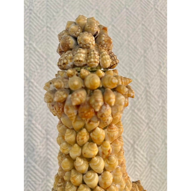 Mid 20th Century “Vintage Mid-Century Shell-Encrusted Decanter or Memory Bottle – Folk Art Coastal Grotto Shellwork.” For Sale - Image 5 of 12