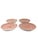 Set of 4 Bat Trang Vietnamese Ceramic Dessert/Salad Plates With Hand Painted Red Brushstroke Motif For Sale - Image 4 of 7