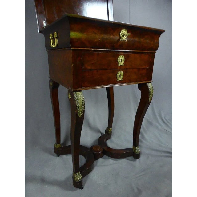 Brown Mahogany Table For Sale - Image 8 of 13
