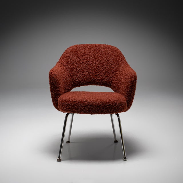 Model 71 Dining Chair in Pierre Frey Alpaca and Mohair Bouclé by Eero Saarinen for Knoll, 1960s For Sale - Image 14 of 14