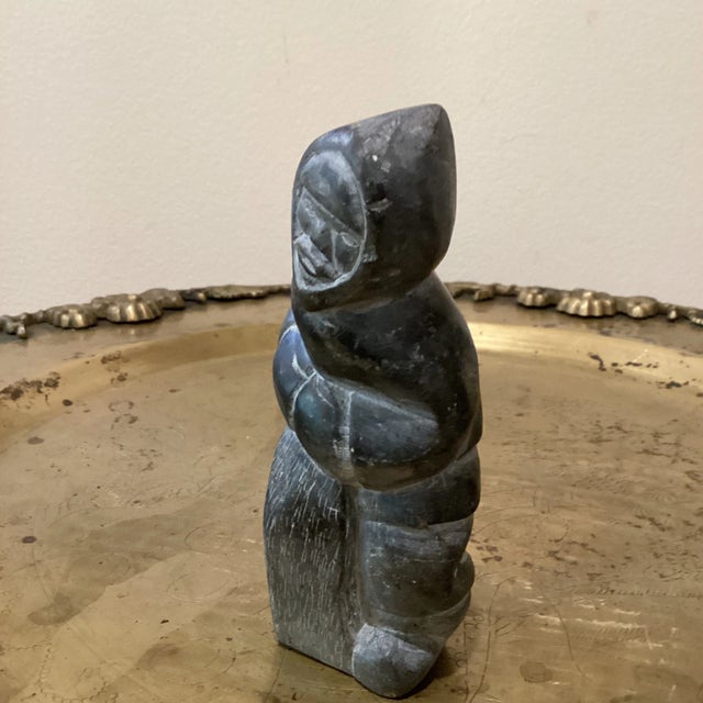 Native American Vintage Hand Carved Soapstone Sculpture For Sale - Image 3 of 13