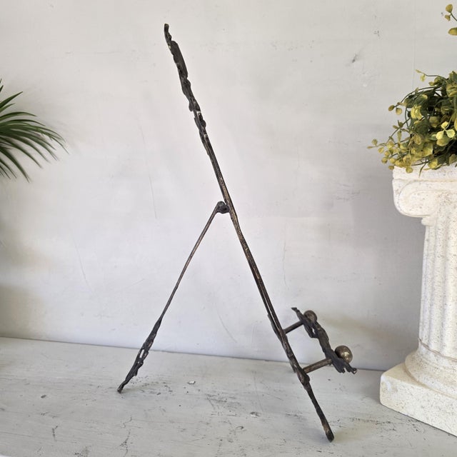 1940s Silver Easel Display Art Picture Holder for Ornate Rococo Revival Shelf Styling For Sale - Image 9 of 11