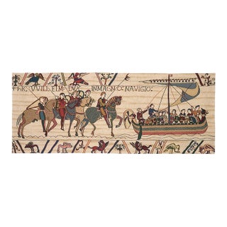 Bayeux - William Sails for England Loom Woven Tapestry - 49 X 123 Cm (1'7" X 4'0") - Requires Rod Size 3 For Sale