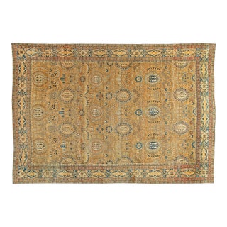 Authentic Persian Kirman Handmade Wool Carpet For Sale