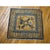 Gold 1870s Yellow Gold Medallion Antique Chinese Ningxia 2' X 2'2" Wool Knotted Carpet Rug For Sale - Image 8 of 9