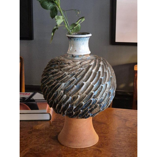 A large, rare stoneware vase by Josef Simon (born in Hungary 1935- died in Stockholm 2015), Sweden 1960s. The vase is...