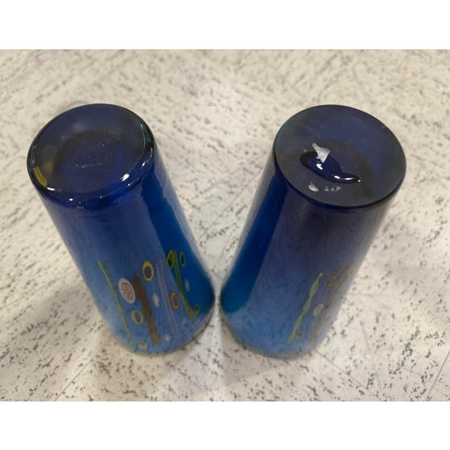 Vintage Murano Art Glass Vase Millifiore Glass Attrib Dino Martens Lot of 2 For Sale - Image 4 of 6