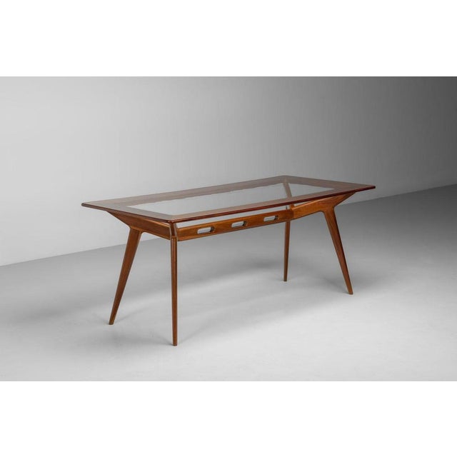 Sculptural Mahogany Dining Table by Franco Albini, Italy, 1950s For Sale - Image 13 of 18
