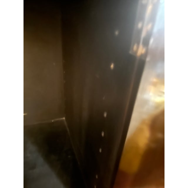 Henredon Black Lacquer Chinoiserie Chest on Stand Television Tv Cabinet Bar For Sale - Image 13 of 16