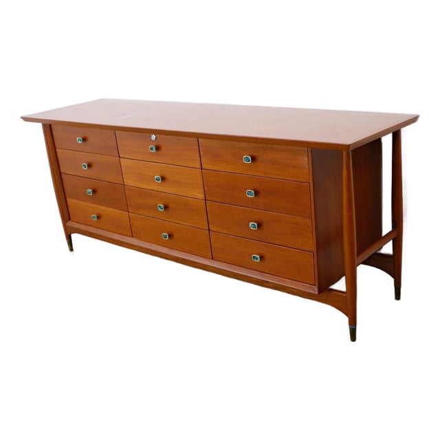 1950s Stunning Frank Kyle Drawer with Pepe Mendoza Pulls, Attributed For Sale