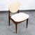 1960s Mid Century Danish Modern Dining Chair John Stuart Wood Walnut Off White Cream For Sale - Image 5 of 12