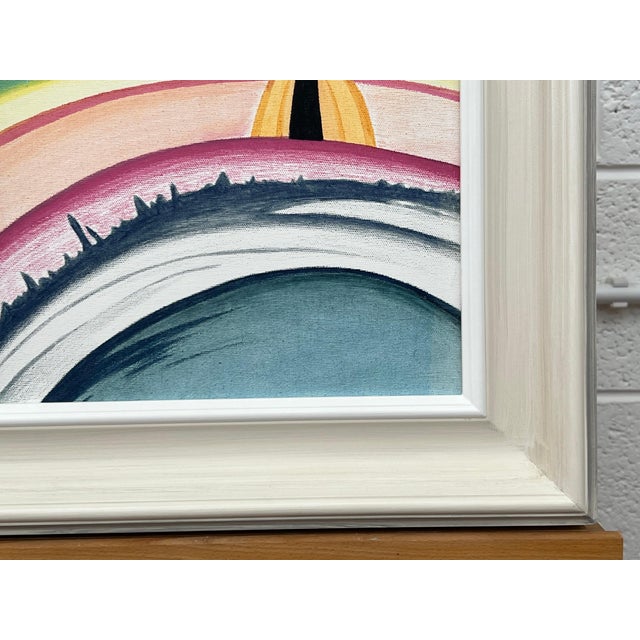 Laser Beams from Star Cities Felt Tip Pen Drawing on Canvas by British Artist 2005 For Sale - Image 10 of 10
