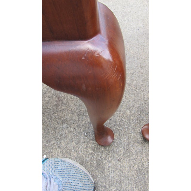 Wood 1980s Set Henkel Harris Cherry Queen Anne Chairs Dining Room For Sale - Image 7 of 13