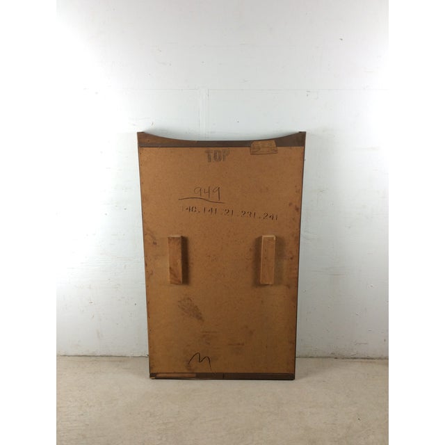 Mid Century Modern Tall Rectangular Mirror With Unique Curved Wood Frame For Sale - Image 14 of 16