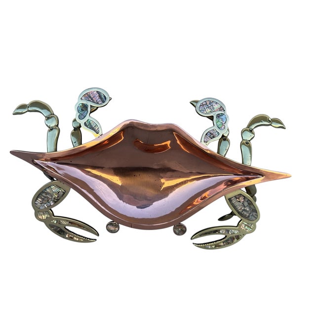 Abstract 1970s Metal Crab Tray For Sale - Image 3 of 3