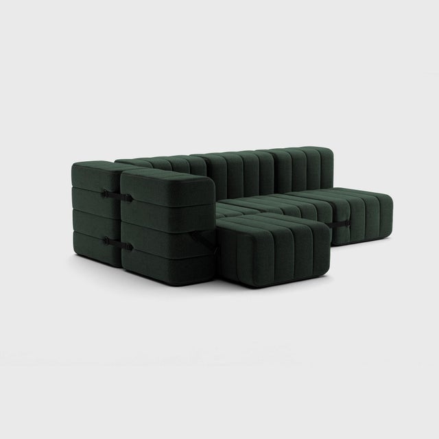 Three-Seater Modular Sofa in Dama Fabric by Ambivalenz, Set of 9 For Sale - Image 13 of 18