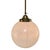 Very Large Art Deco Height Adjustable Pendant Lamp with Opaline Glass and Brass Framework For Sale - Image 4 of 10