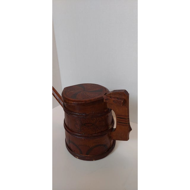 1860s Hand Painted Danish Wooden Jug For Sale In Miami - Image 6 of 11