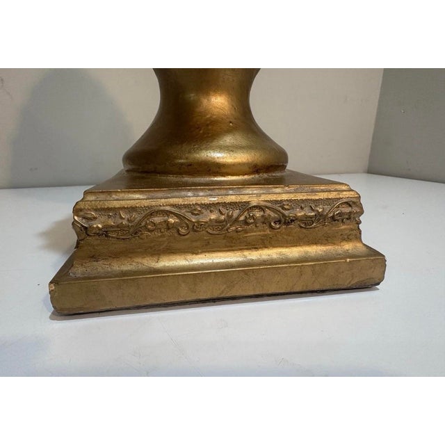 Late 20th Century Large Hollywood Regency Gold Artichoke Finial Sculpture – Pieri Creations Philadelphia Palm Beach Regency Glam Decor For Sale - Image 9 of 11