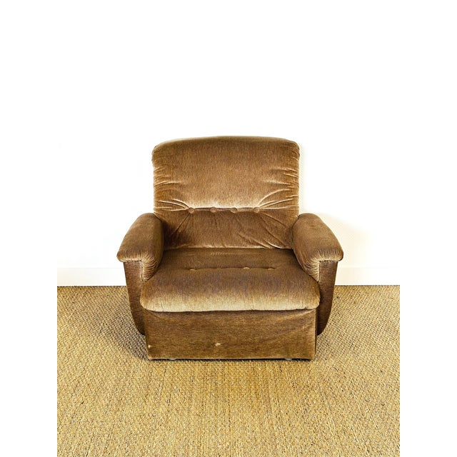 Vintage Modular Velvet Sofas and Armchairs, 1960s, Set of 6 For Sale - Image 18 of 18