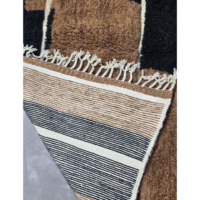 Brown and Black Moroccan Rug - 10.1 X 6.7 Ft For Sale In Cleveland - Image 6 of 8