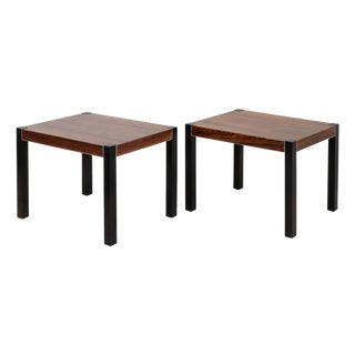 Robert Baron Rosewood Side Tables, Pair For Sale