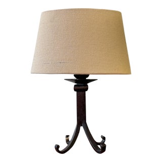 1960s Petite Cast Iron Lamp, French For Sale