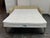 Cream Queen Size Mid-Century Modern Vegan Leather Tufted Sleeper Sofa For Sale - Image 8 of 12