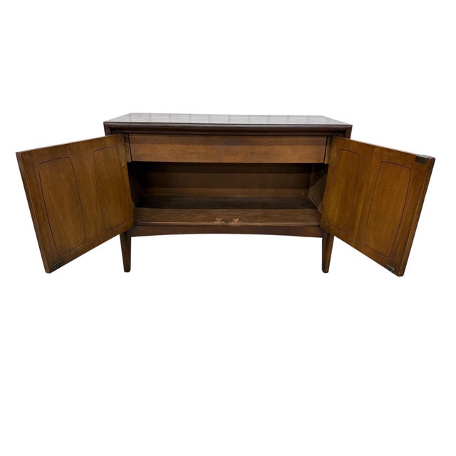 Mid-Century Modern Mid-Century Modern Broyhill Emphasis Walnut Storage Cabinet For Sale - Image 3 of 7
