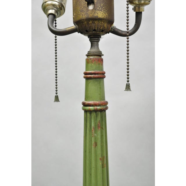 Mid 20th Century Hollywood Regency Tommi Parzinger Style Green Marble End Table Floor Lamp - Pair For Sale - Image 9 of 18