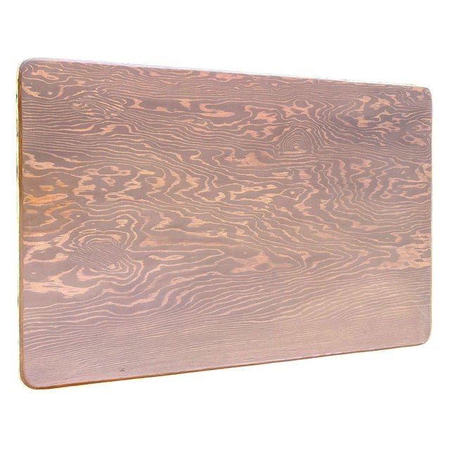 1940s 1940s Restored Hourglass Rattan and Mahogany Coffee Table For Sale - Image 5 of 5