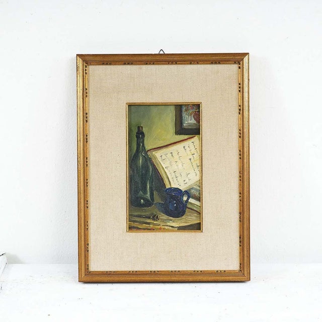 Cesare Giatti, Still Life, Oil on Panel, Framed For Sale - Image 6 of 6