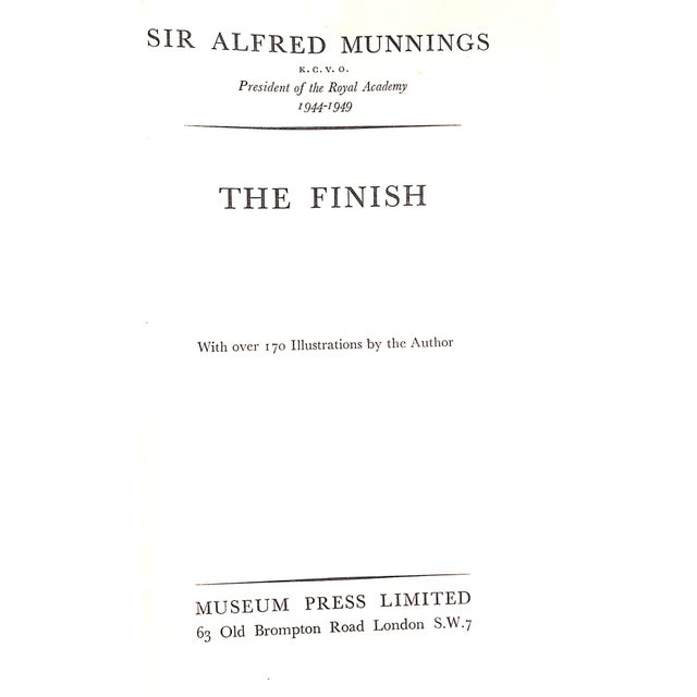 1950s "The Autobiography of Sir Alfred Munnings: An Artist's Life/ the Second Burst/ the Finish" 1950 Munnings, Sir Alfred For Sale - Image 5 of 16