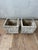 Pair of Faux Bois Concrete Planters | Vintage Rustic Modern Garden Cachepots For Sale - Image 4 of 8