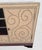 Vintage Textured Tan Linen Covered Studded British Baker Style Colonial Storage Tv Stand Cabinet For Sale In West Palm - Image 6 of 13