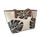 Early 21st Century Vintage Brahmin Monaco Palm Leaf Zip Top Tote – White Textured Leather With Black Patent Croc Embossed Monstera For Sale - Image 5 of 6