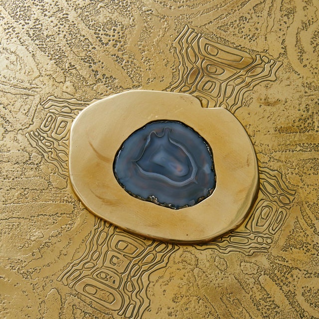 Belgian Marble + Etched Coffee Table with Agate Detail by Willy Daro, 1970s For Sale - Image 18 of 18