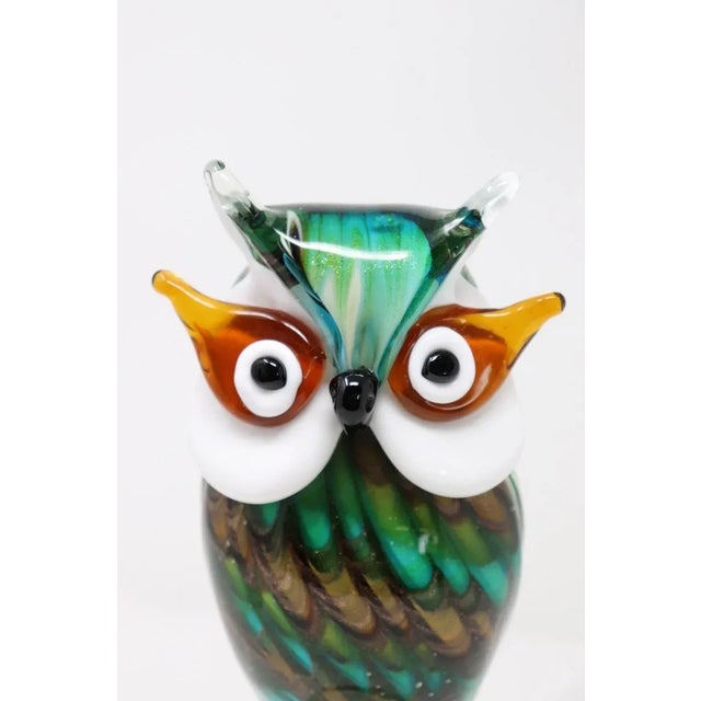 Murano Art Glass Owl Figurine, 1980s For Sale - Image 10 of 12