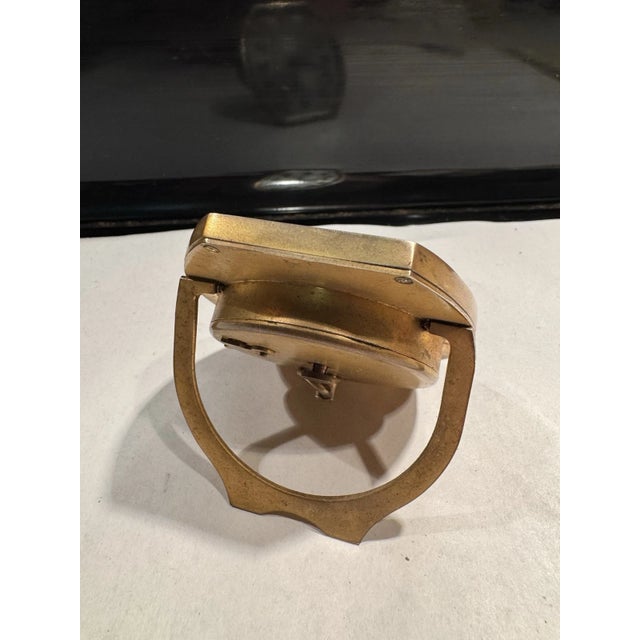 Metal Swiss Art Deco Desk Clock by Goering For Sale - Image 7 of 11