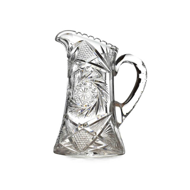Early 20th Century American Brilliant Cut Glass Water Drink Pitcher For Sale - Image 10 of 10