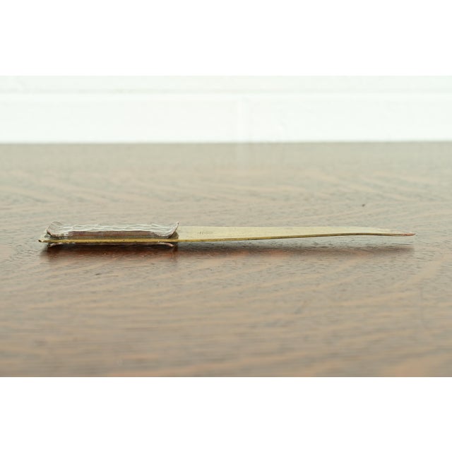 Roycroft Roycroft Arts & Crafts Hammered Brass Over Copper Letter Opener For Sale - Image 4 of 12