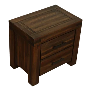 Modern Rustic 2 Drawer Nightstand