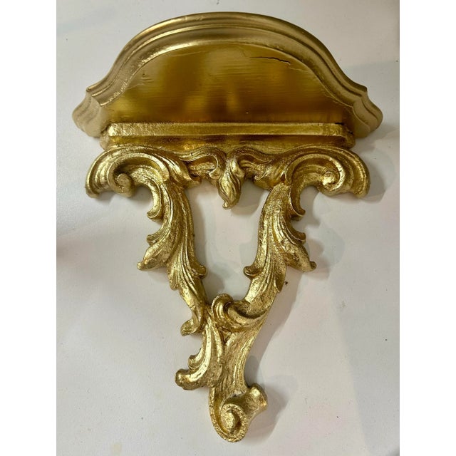 Stunning Italian revival vintage gilt wall bracket.