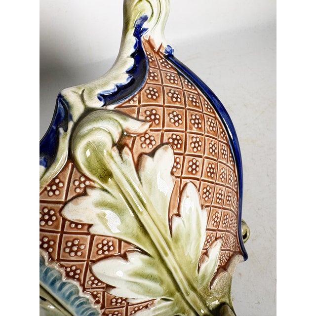 Majolica Ceramic Planter, France, 1800s For Sale - Image 9 of 11