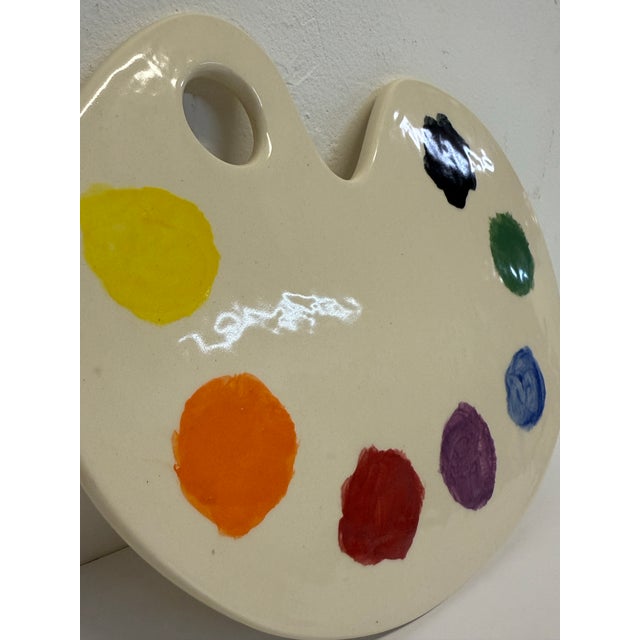Contemporary Ceramic Painters Pallet Sculpture, Signed 2019 For Sale - Image 11 of 12