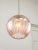 Mid-Century Italian Pink Glass and Brass Pendant Lamp For Sale - Image 9 of 12