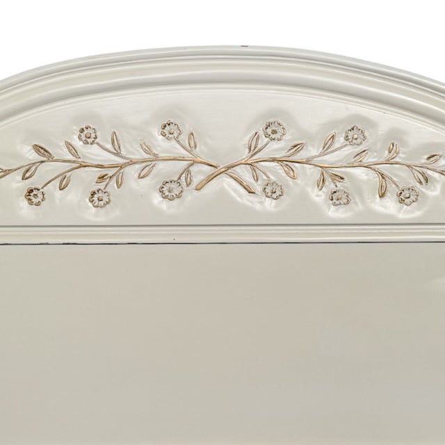 Mid-Century French Louis XVI Style Creme Peinte & Gilt Twin Cane Beds - A Pair For Sale - Image 13 of 18