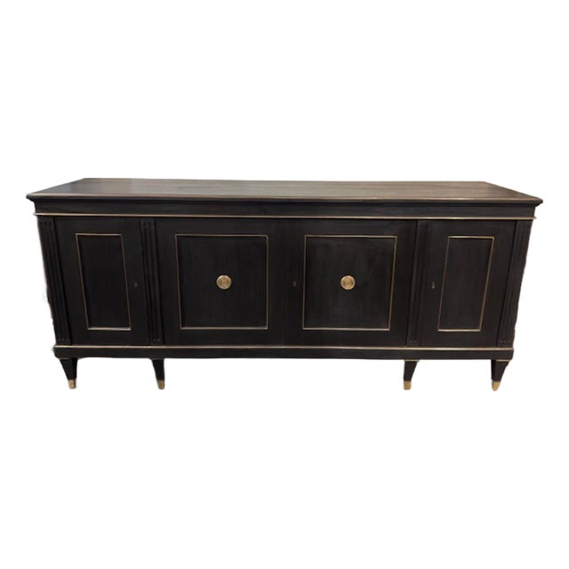 French Black Side Board For Sale