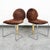 Mid Century Modern Dining Chairs Set 6 Chrome Brass Suede Italy Attributed to Willy Rizzo 70s For Sale In Sacramento - Image 6 of 11