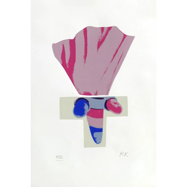 Artist: Ronald King Country: Brazil – UK Title: The Manciple Medium: Screenprint? ? (in four colors) Marks: Pencil signed...